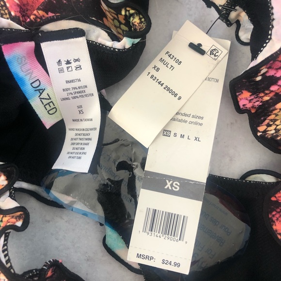 Sundazed Python Snake Print 2 pc Bikini - 32D Simone Top & XS Mermaid Bottom NWT - Picture 9 of 9